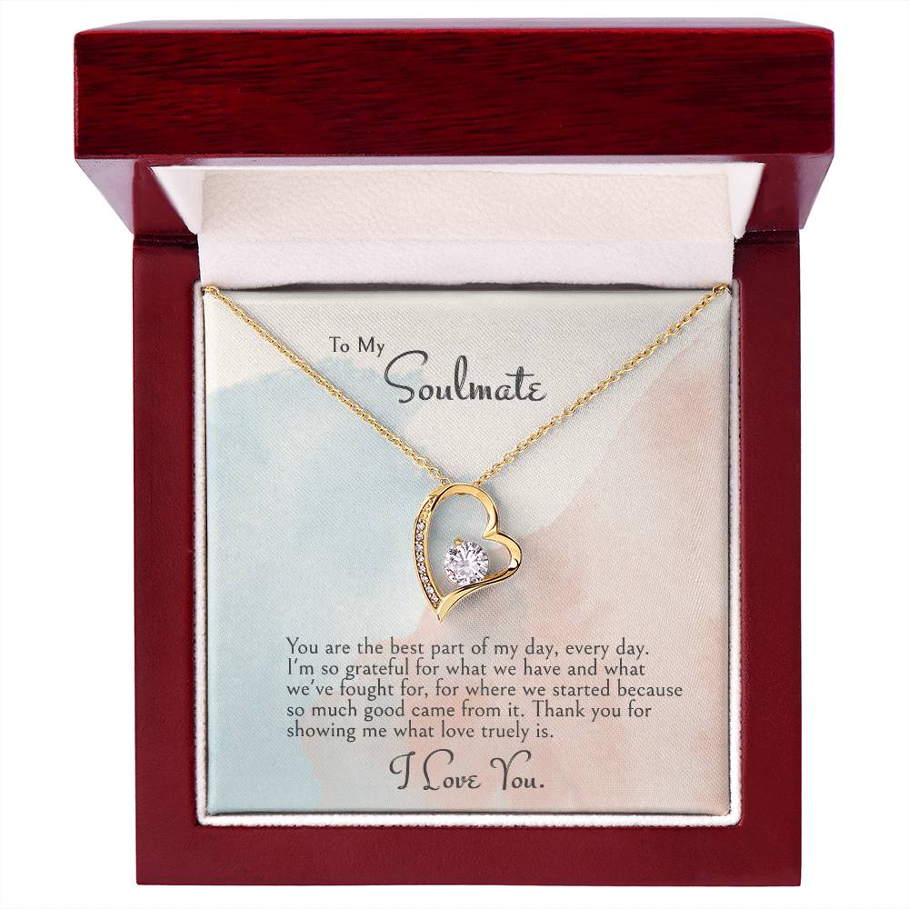 "A GIFT FOR A SOULMATE" Forever Love Necklace - You Are The Best Part Of My Day