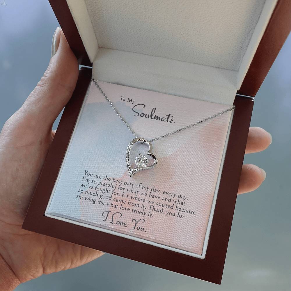 "A GIFT FOR A SOULMATE" Forever Love Necklace - You Are The Best Part Of My Day