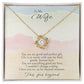 "A GIFT FOR A WIFE" Love Knot Necklace - You Are My Good And Perfect Gift