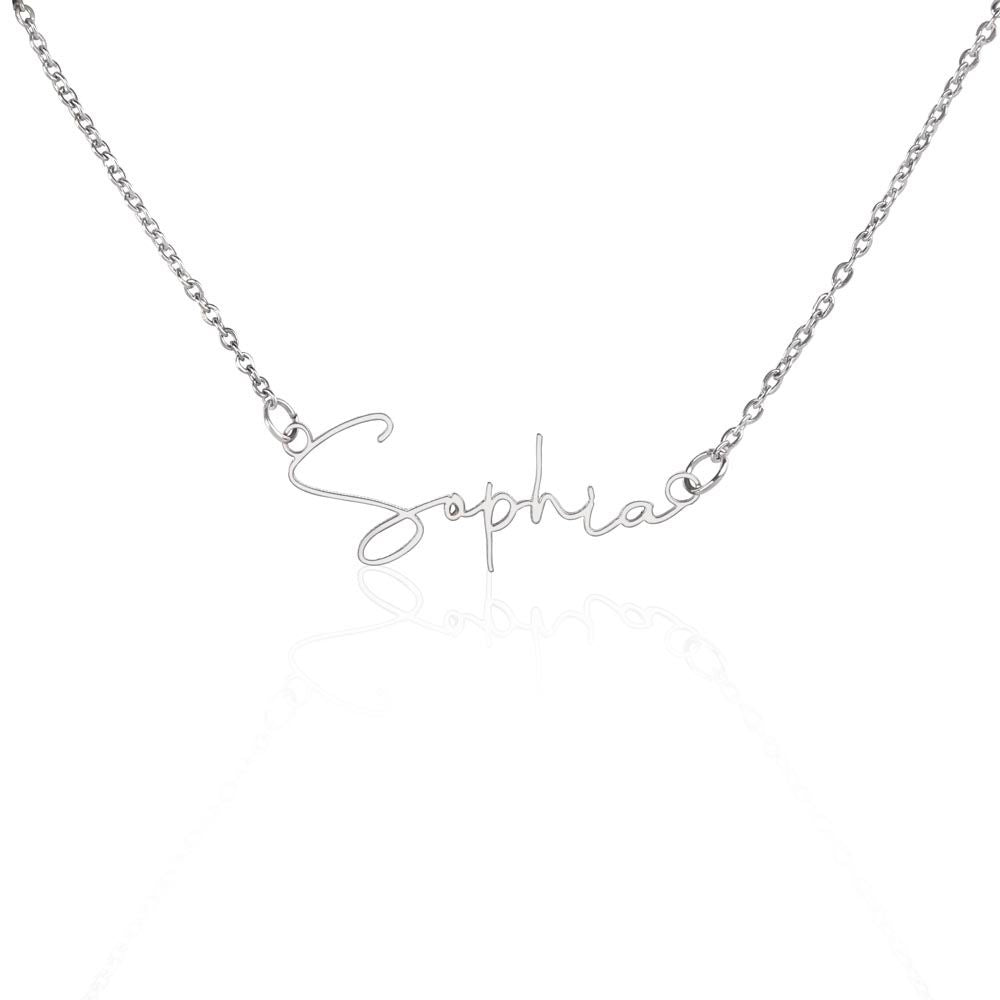 Signature Style Name Necklace - Polished Stainless Steel